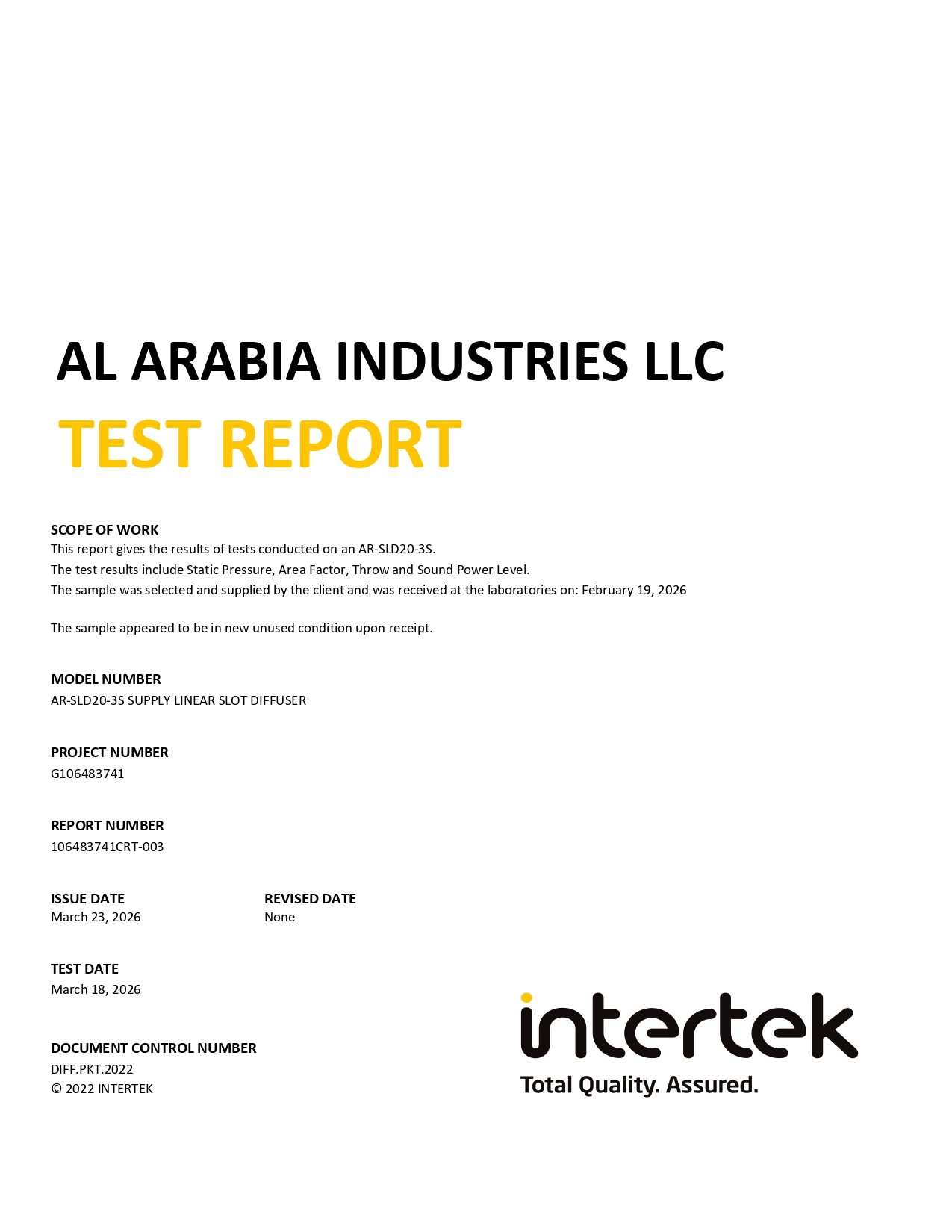 Linear Bar Register Test